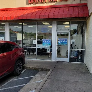 Storefront. It's tiny inside for customers.