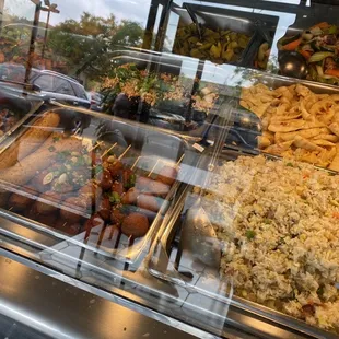 a variety of food items