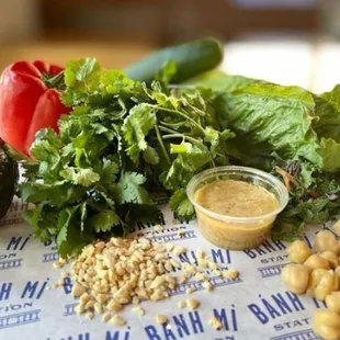 a variety of vegetables and nuts