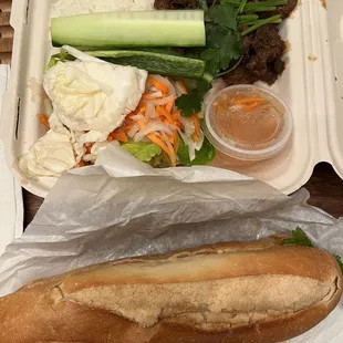 Pork Rice Bowl &amp; Chicken Bahn Mi
