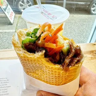 Phenomenal pork bánh mì! Pork was grilled to order, hot and tangy, all the temperatures and textures were SPOT ON!