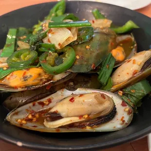 Garlic mussels