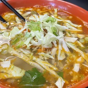 Khao soy very bland broth like it was watered down