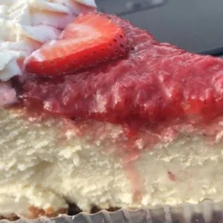 Slice of Strawberry Cheesecake