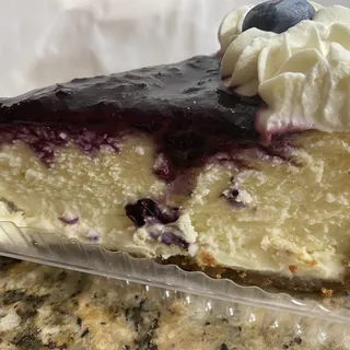 Slice of Blueberry Cheesecake