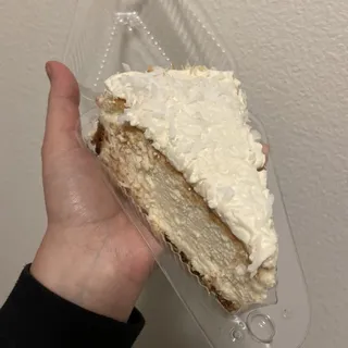 Slice of Coconut Cream Cheesecake