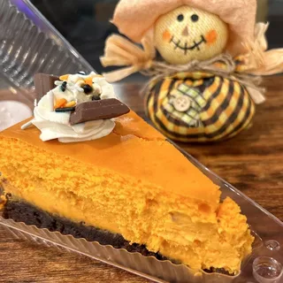 Slice of Halloween Brownie Cheesecake