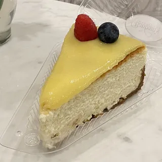 Slice of Lemon Curd Cheesecake