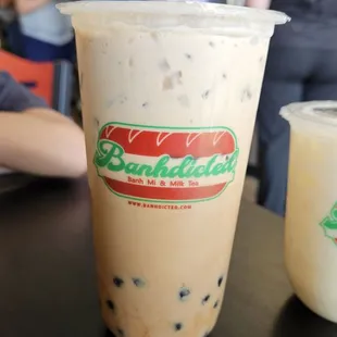 Okinawa milktea with boba