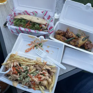 BBQ Pork Bahn, wings and Bahndicted fries with chicken - all of it is so good and crave-worthy!