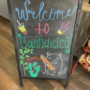 Adorable welcome sign!