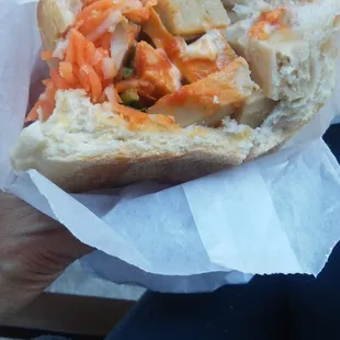 Veggie chicken banh mi
