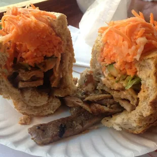 Grilled pork/whole wheat