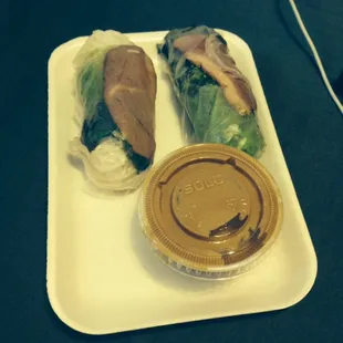 Smoke duck breast roll