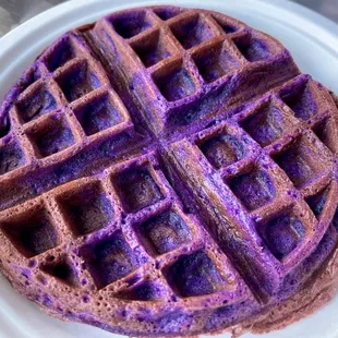 purple ube waffle