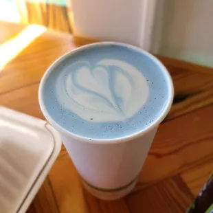 Lavender butterfly latte