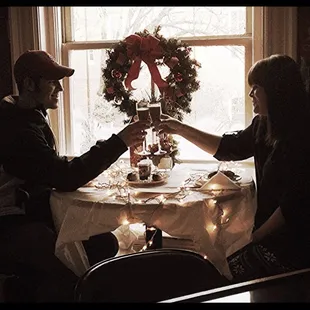 Sharing a sweet anniversary dinner!