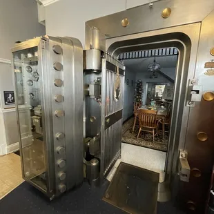 You can sit and dine in the vault.