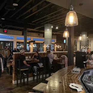 people sitting at the bar