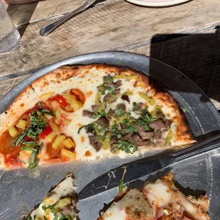 Half &amp; half pizza was so good!!