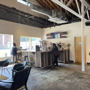 the interior of a coffeehouse