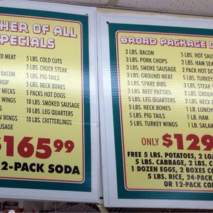 TAILGATERS&apos; HEAVEN: OVER 100 LBS OF ASSORTED PROTEINS, $165.99; plus a 12 pack of soda! Just one of 10+such options.