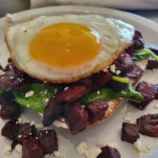 Mushroom and Beet Toast