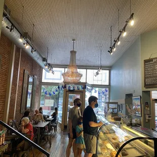 From inside looking at entrance