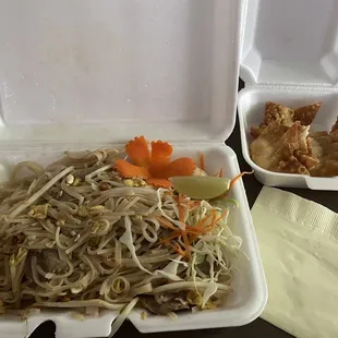 Crab Rangoon &amp; Unknown Noodles