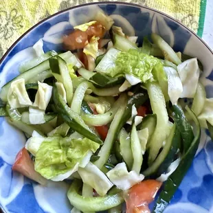 Cucumber salad... cut up the lettuce &amp; cabbage... the light lime juice adds flavor. Sooooo refreshing and hydrating  I love this!!!