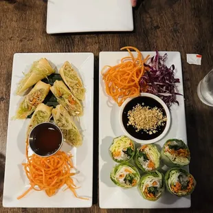 Spring rolls and fresh rolls