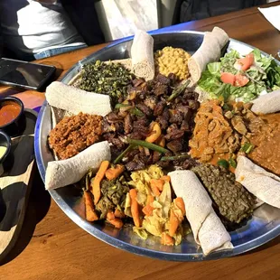 This was the veggie and meat plate and I believe the shiba beef.