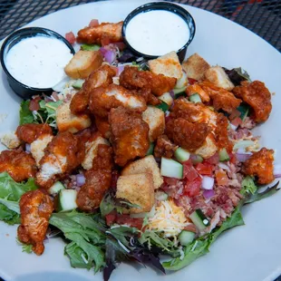 Chicken tender ( Buffalo sauce) salad