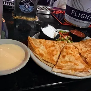 Best chicken Quesadilla in Lexington!  Be sure to order quest either in it or on the side!