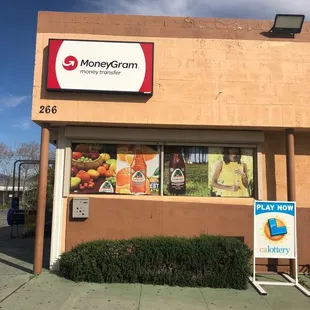 the front of the store