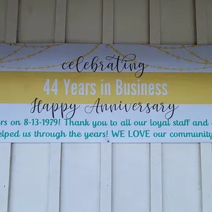 44 years in business