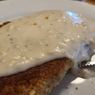 We all wanted to try the xhicken fried steak but had ordered other things... so we got a side... so. Glad. We. Did. PERFECTION.