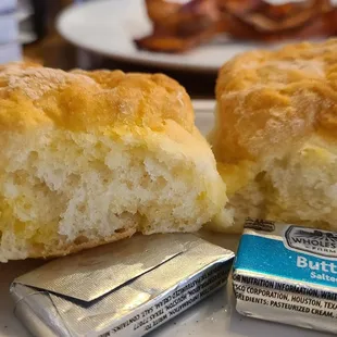 Side of biscuits came with breakfast (no upcharge... also could have had today or English muffin).