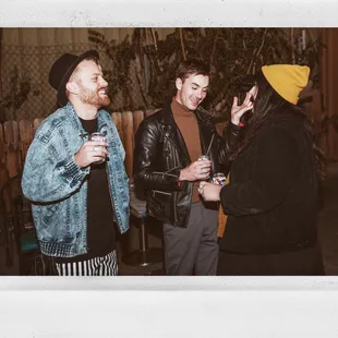 a group of friends having a conversation