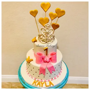 Girls first birthday cake