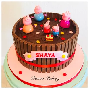 Peppa pig birthday cake