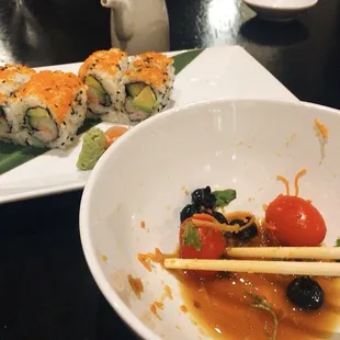 The ginger dressing and fresh blueberries on the House Salad gave me life!