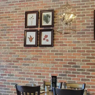 Nice brick wall and light decor