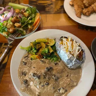 Chicken Marsala dinner