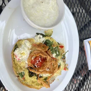 Frittata and grits