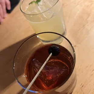 Crafty cocktails old fashioned and a tequila drink