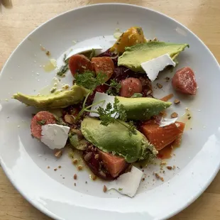 Avocado and beet salad