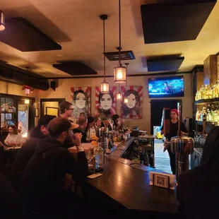 Bar area on a Friday night