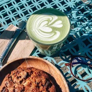 lavender matcha latte