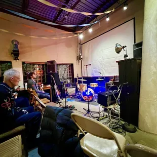Setting up for concert